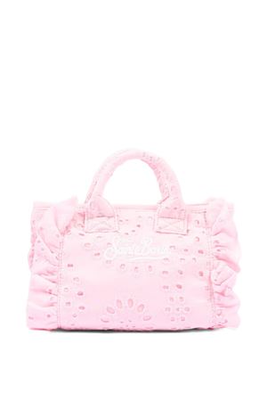 Borsa Vanity mini volant in cotone sangallo rosa SAINT BARTH KIDS | VAMI01802531L